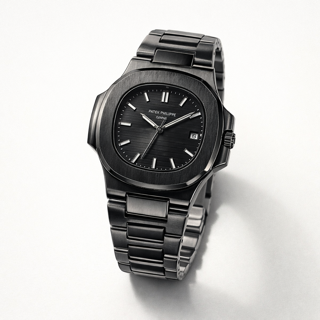 Men’s Luxury Black Stainless Steel Watch