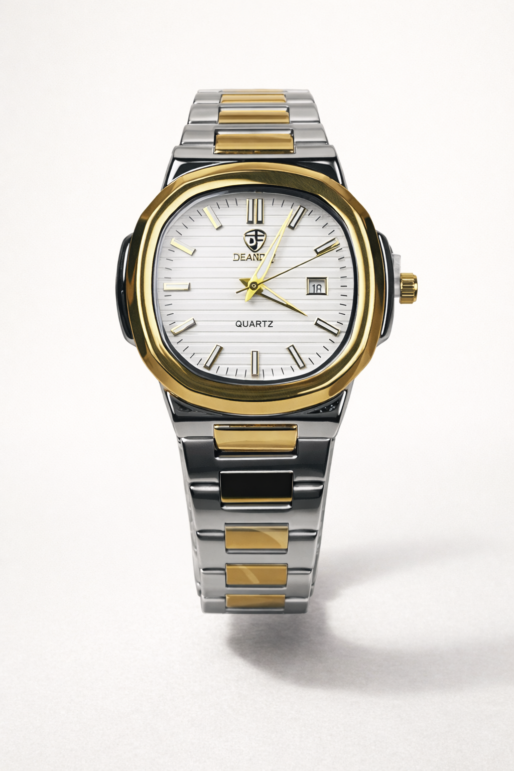 SWISH Luxury Two-Tone Stainless Steel Watch for Men – Gold & Silver Edition