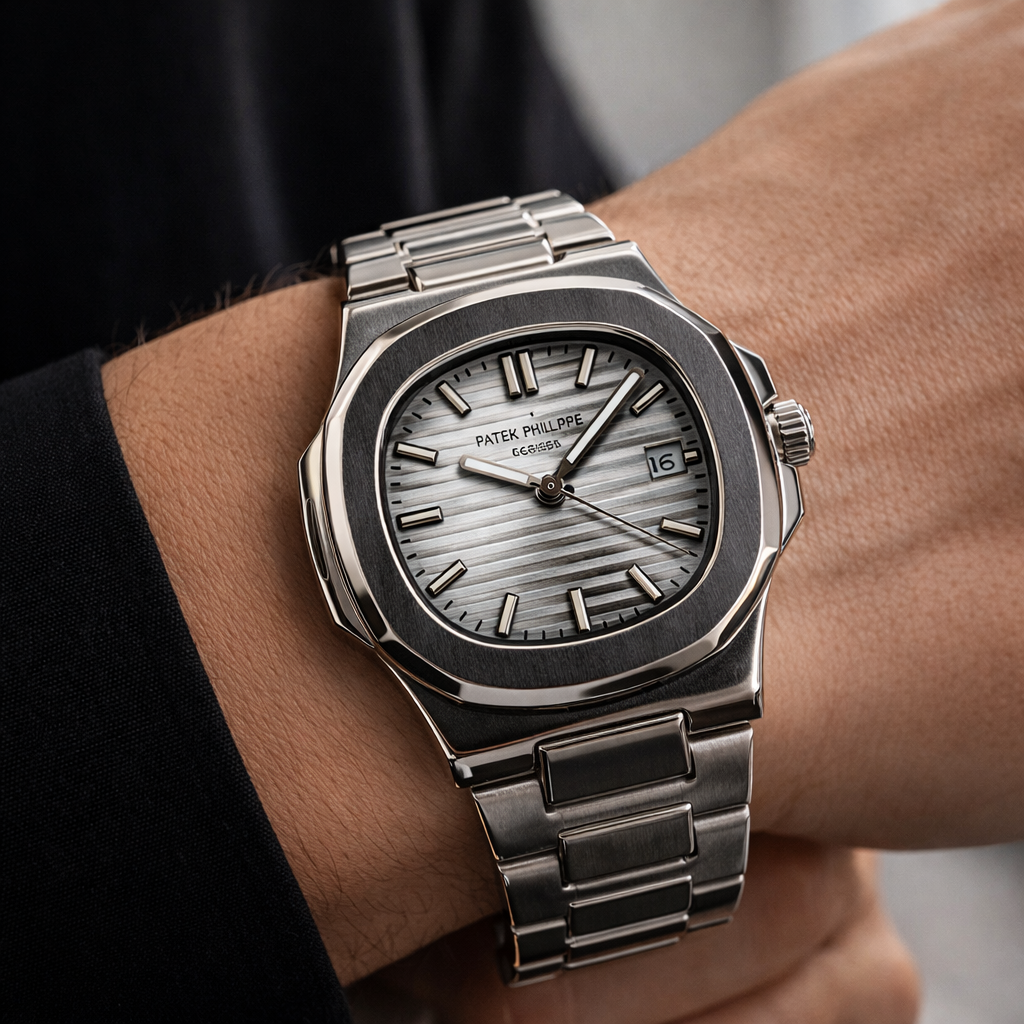 Men’s Luxury Stainless Steel Watch – Silver  Dial