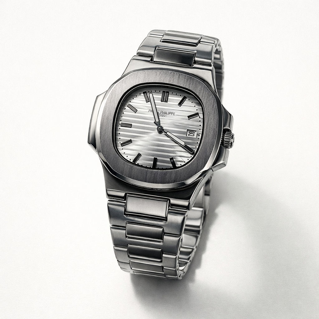 Men’s Luxury Stainless Steel Watch – Silver  Dial