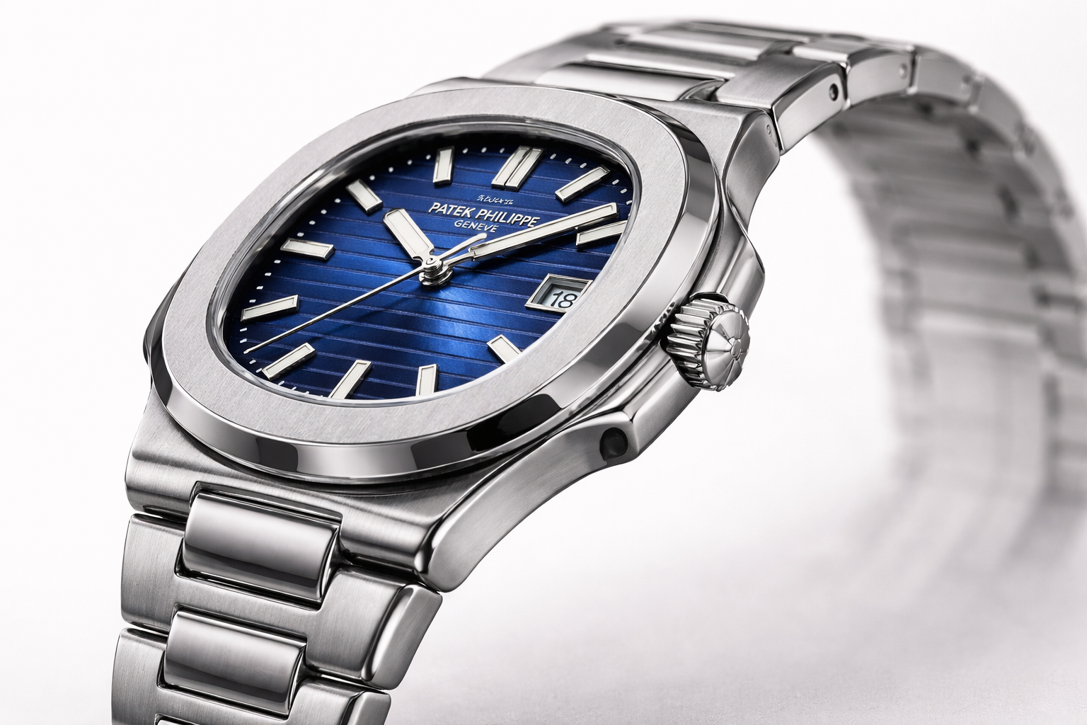 Men’s Stainless Steel Watch – Royal Blue Dial with Date