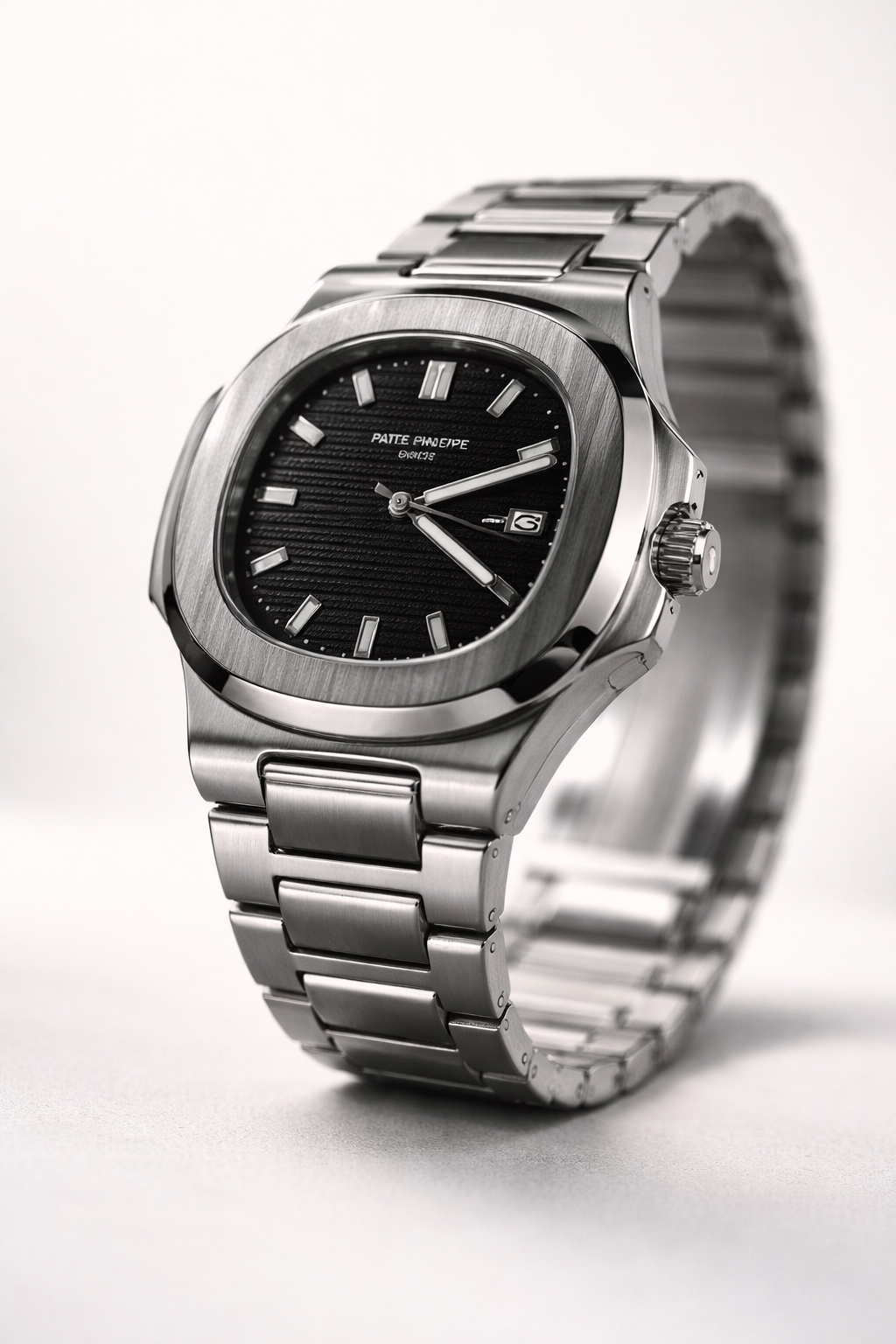 Men’s Luxury Stainless Steel Watch – Black Dial